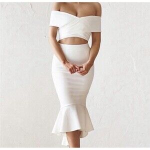 Jaus Galleria Dress Set Size Small White New With Tags Bridal